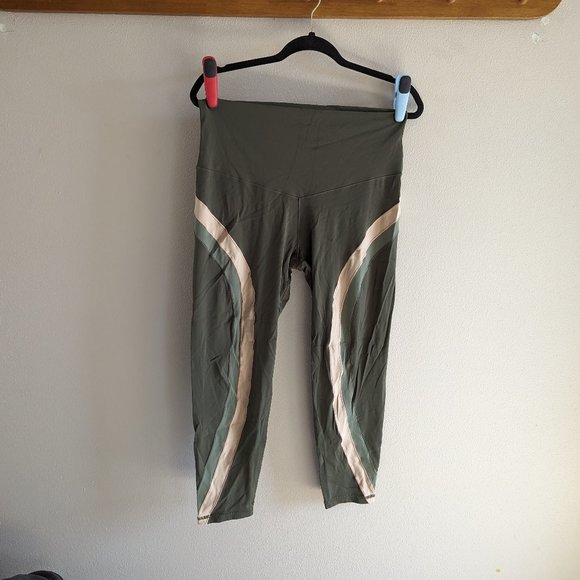 aerie Pants - Aerie Army Green Chill Play Move Side Stripe leggings